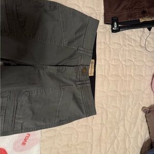 Democracy Army Green Cargo Pants with Adjustable Tabs for Length